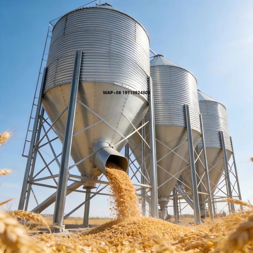 

Galvanized Steel Feed Storage Tower Silo with Anti-corrosion and High Strength for Pig and Poultry Farm