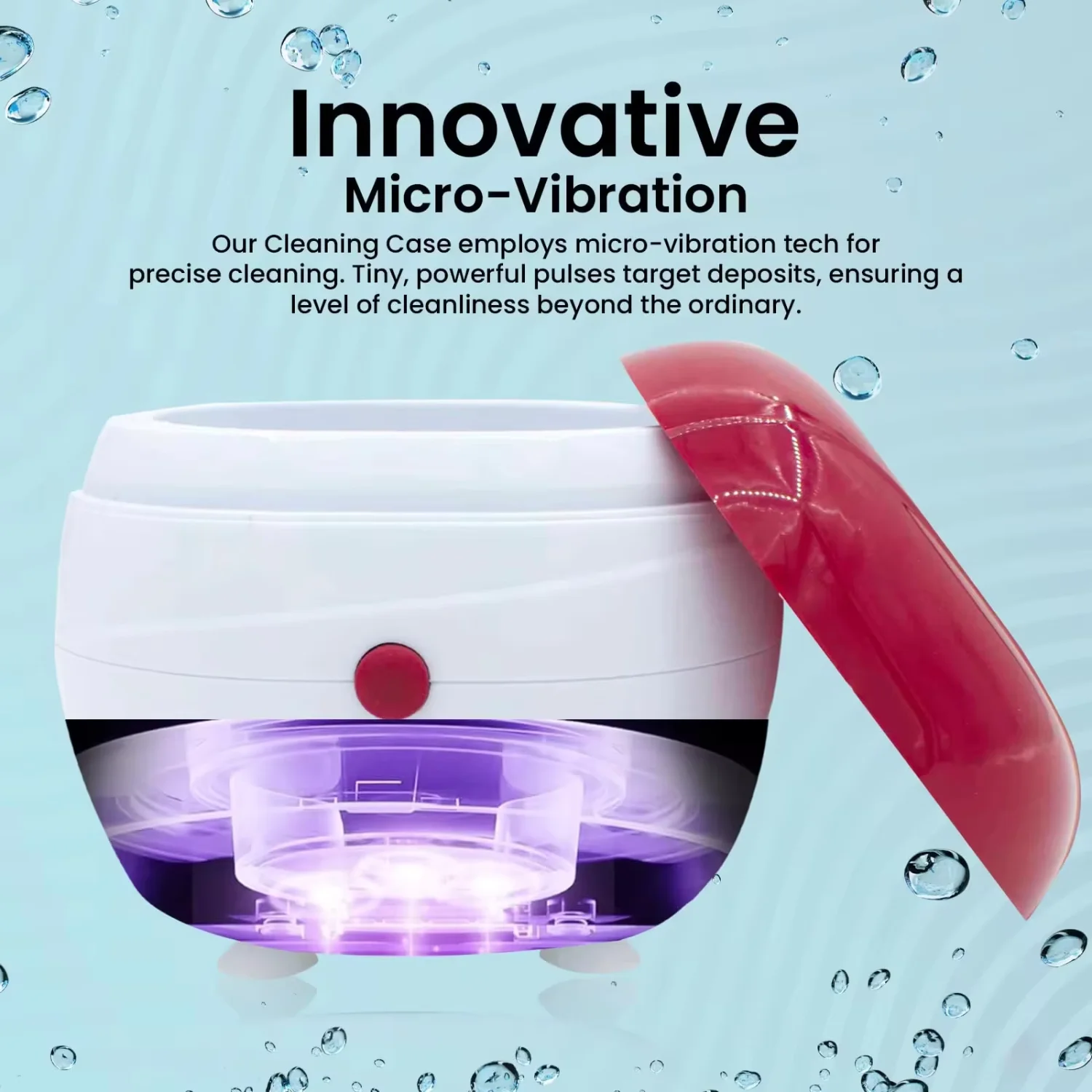 자동 틀니 청소 케이스, 휴대용 리테이너 청소기 케이스, 필터 포함, 간편한 청소