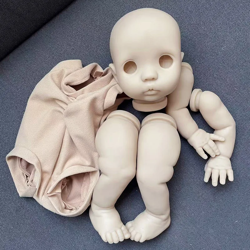 16inch Peeka Unfinished Unpainted Reborn Doll Kit DIY Doll parts with Belly and Cloth Body
