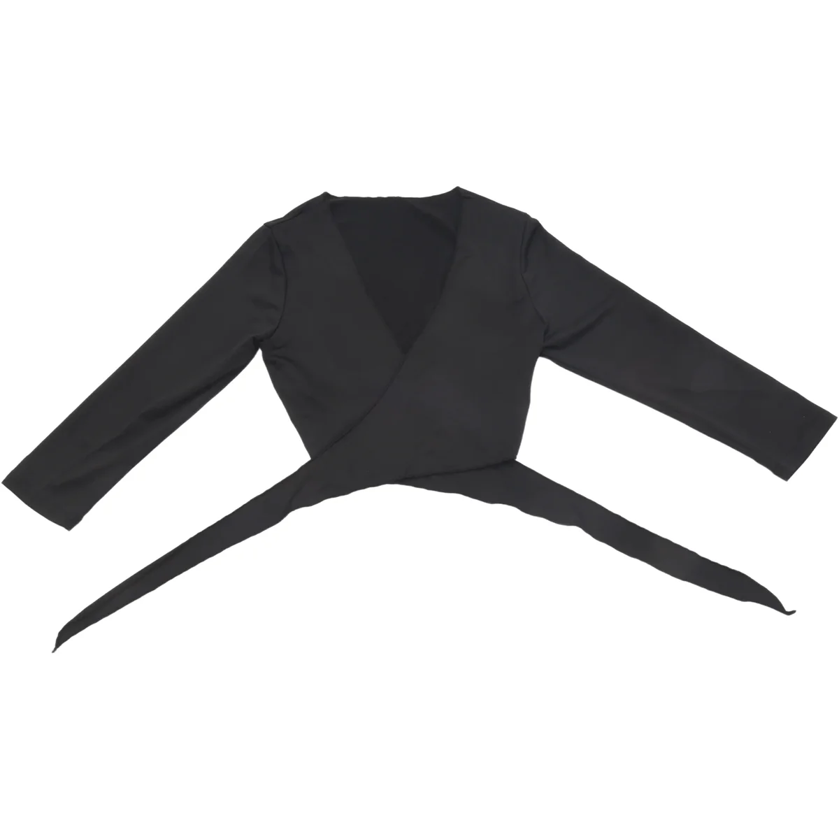 ABQR ЖЕНСКИЙ ЖЕНСКИЙ КАРДИГАНСКИЙ ТОП С ДЛИННЫМ РУКАВОМ - черный