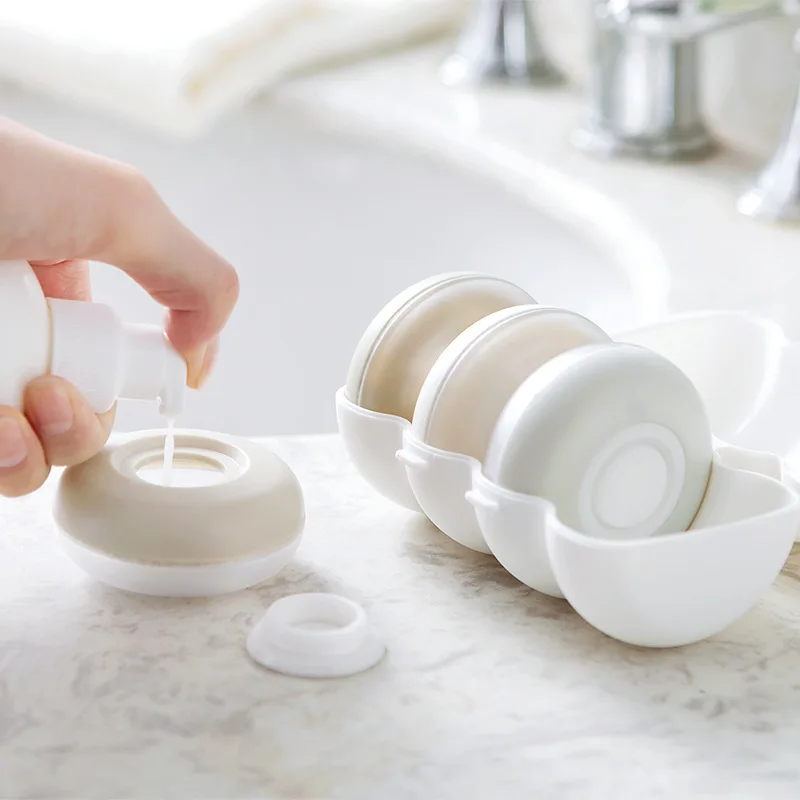 

4pcs Travel Bottles Kit Portable Empty Refillable Cosmetic Cream Bottle Cosmetic Containers for Lotion Shampoo Shower Cream