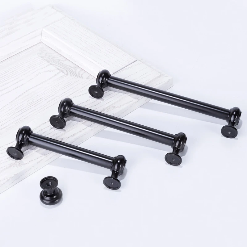 1PCS Hole Pitch 96-mm/320mm New Black Zinc Alloy furniture handles/ kitchen cabinet handles/ drawer pull  Furniture Drawer Pull