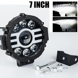 Car 60W 7 Inch White DRL LED Work Light Spotlight Off-Road Headlight Projector Driving Fog Light Truck SUV ATV 4X4 Accessories