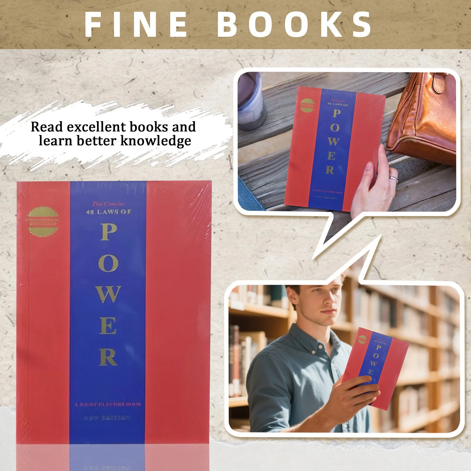 

Английская книга The Concise 48 Laws of Power от Роберта Грина Политическое лидерство Политическая философия Мотивационные книги для взрослых