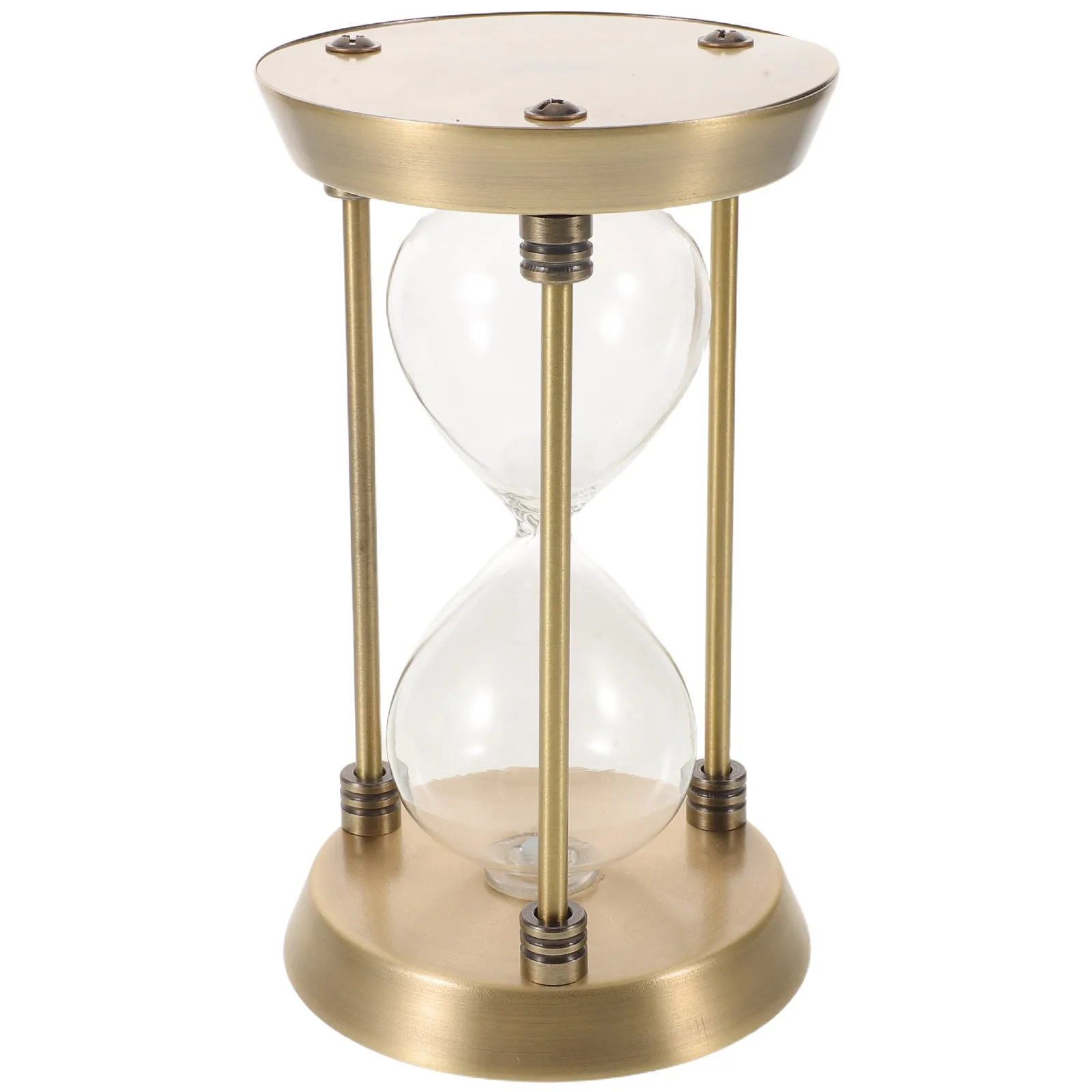 Fillable Metal Hourglass Timer 7 Inch Empty Vintage Style Decorative Sand Timer for Wedding Ceremony Desk Decor DIY Gift