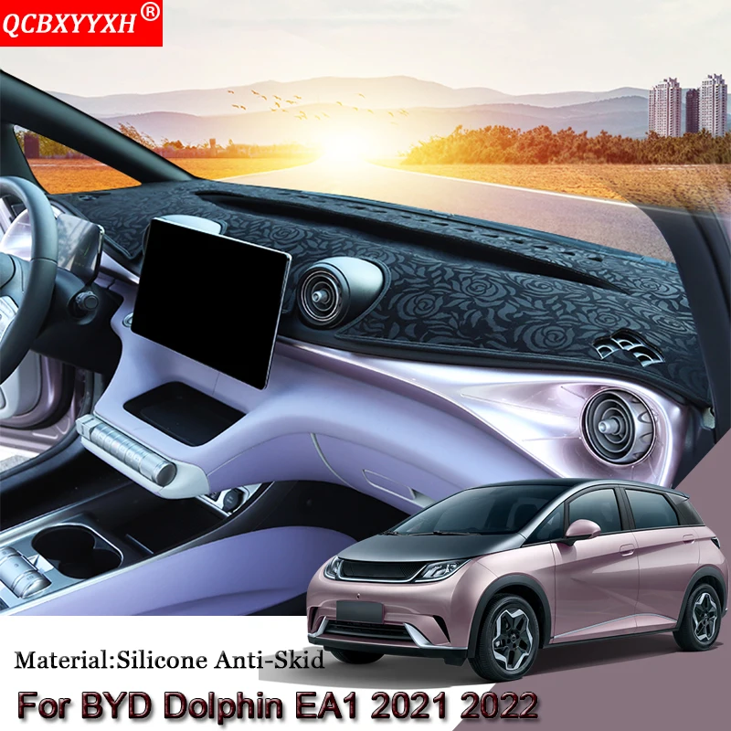 Car Styling Auto Dashboard Protective Mat Shade Cushion Pad Rose Carpet Mat Cover Car Accessories For BYD Dolphin EA1 2021 2022