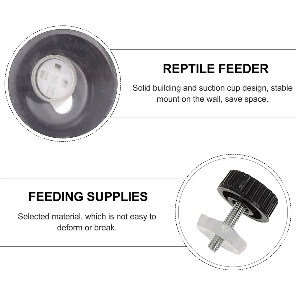 

Reptile Feeder Suction Cup Gecko Shell Feeding Bowl Water Plastic Food Tank Supplies Easy-to-clean Dish