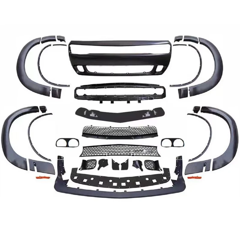 SRT Style Upgrade Body Kit Front Bumper Engine Hood Auto Exterior Parts Challenger 2015‑2020