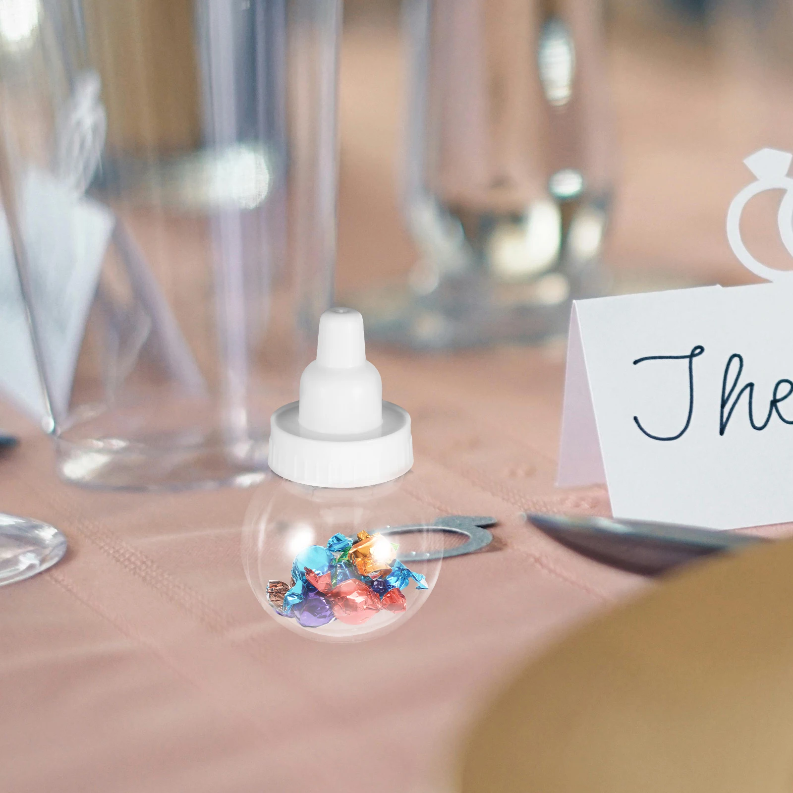 

Creative Light Bulb Candy Box Ball Packaging Boxes Shaped Sweets Shower Decorations Bottle