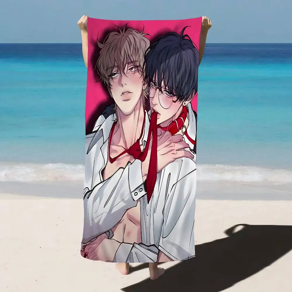 Negative LOVE bl Anime Microfiber Beach Towel Absorbent Quick dry Soft Yoga Swimming Resort Mountain Climbing Towel