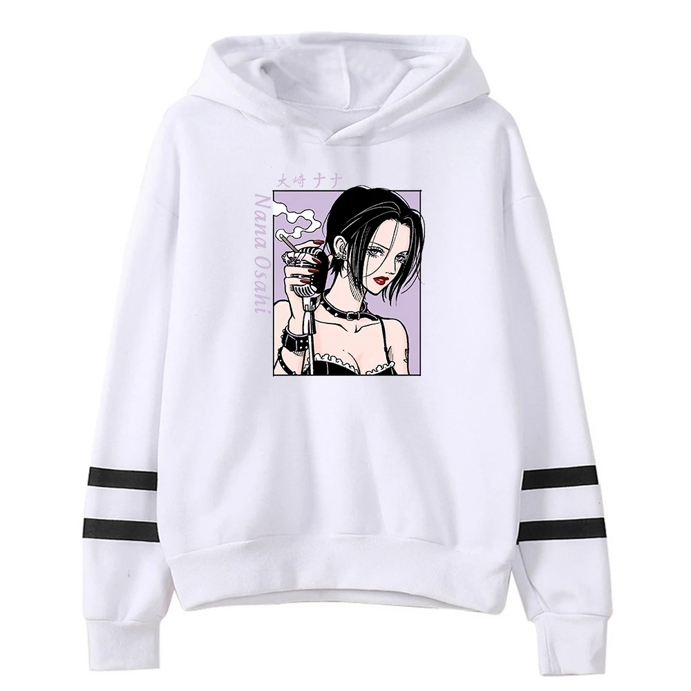 Nana Osaki Hoodie Japanese Anime Pocketless Parallel Bars Sleeve Streetwear Women Men Hooded Sweatshirt Harajuku Clothes