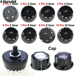 Cltgxdd 1PCS High Temperature Resistant Rotary Gear Switch 2 3 4 5 6 7 8 10 Pin Band Knob Switch Of Juicer Mixer