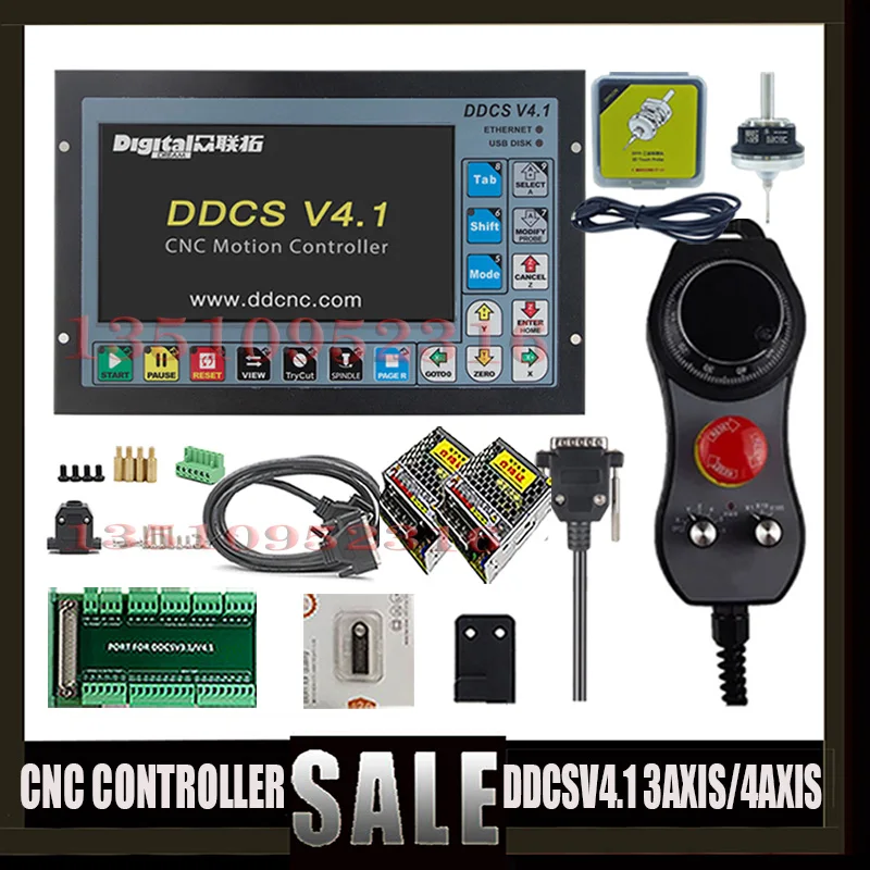 DDCSV4.1 3/4 axis CNC controller kit 3d touch probe is used in engraving milling machine, which is superior to DD CSV 3.1mpg