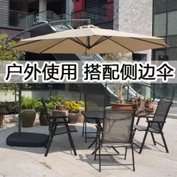 Outdoor table, chair and umbrella combination folding courtyard open-air balcony outdoor portable