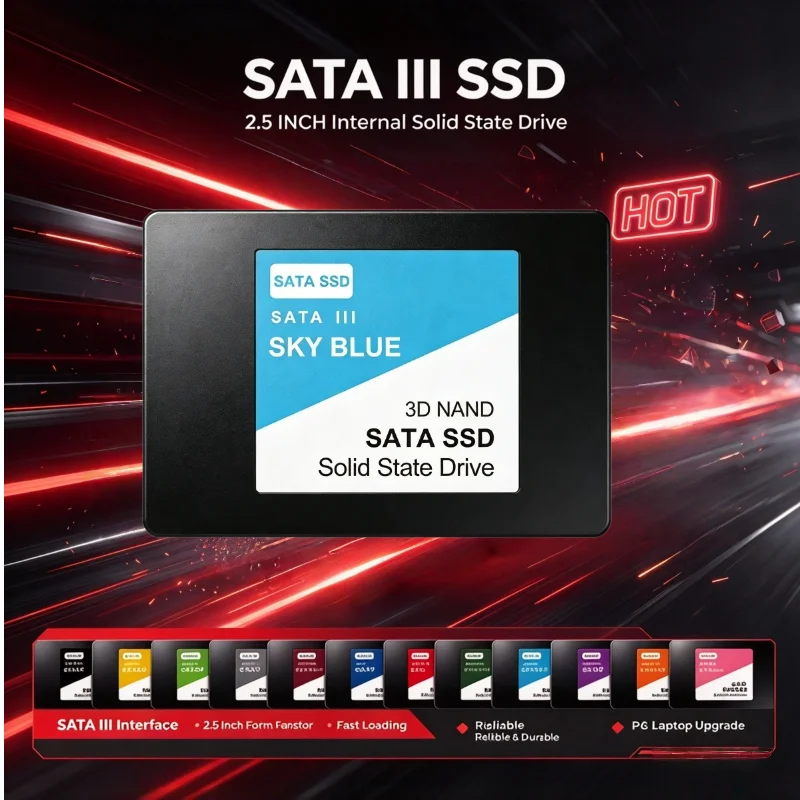 Internal Solid State Drive 2.5 Inch SATA3 Internal SSD Hard Drive 500GB 1TB 2TB High Performance Hard Disk for Laptop Desktop