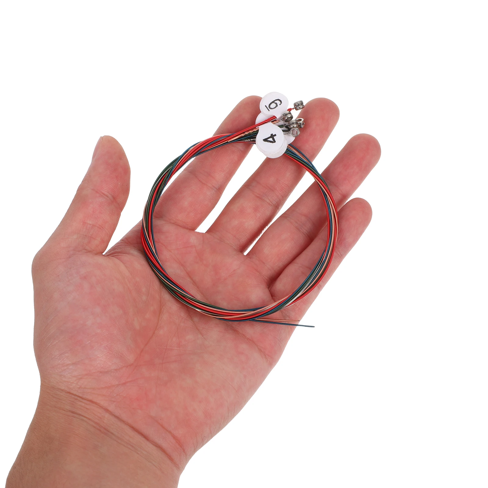 

2 Sets Colorful Guitar Strings Brass Accessories Acoustic Spare Parts Repair Replace