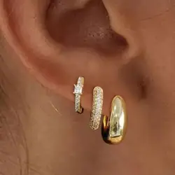 2024 Summer Light Luxury Fashion Three Piece Set Versatile Alloy Earrings For Women's Daily Fashion Niche Trendy Gifts