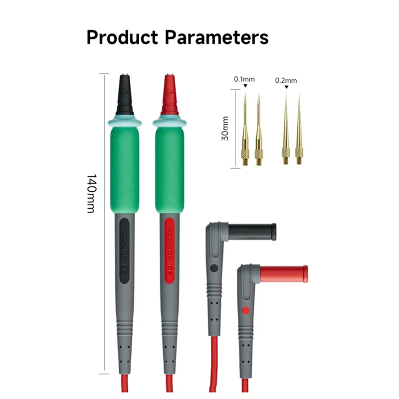 ABNL Super Conducting Multimeter Lead 1000V 20A For Digital Current Voltage Probe Needle Tip Test Lead Wire Pen Cable Tools