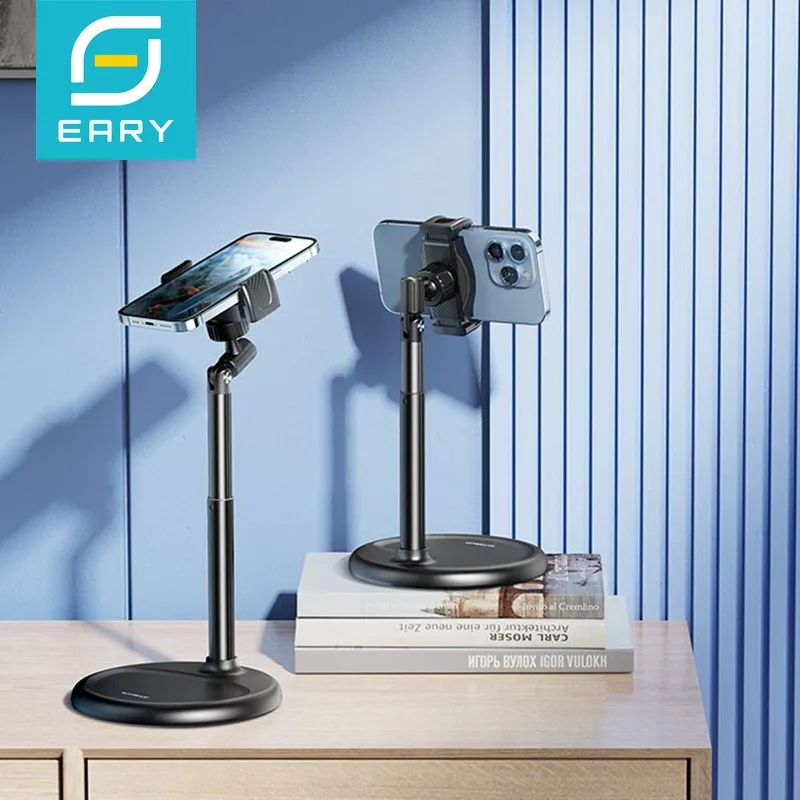 

Держатель для сотового телефона Eary, подставка для записи, съемки, регулируемый по высоте кронштейн для стола, подходит для iPhone, Samsung, устройства 4-7 дюймов