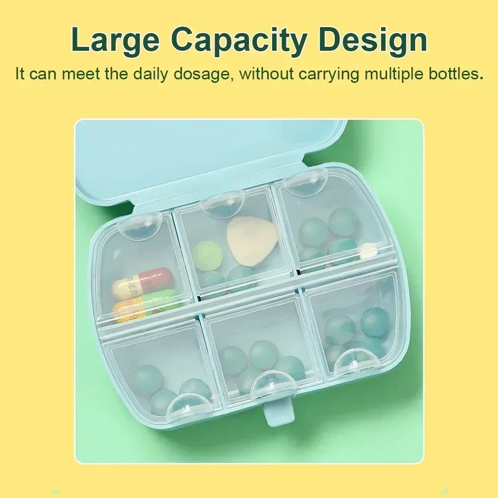 Portable Medicine Storage Box Organizer Container for Travel Pill Box with Seal Ring Small Box for Tablets Pills Storage Case