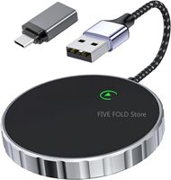 ForBoyi Wireless CarPlay Adapter Mini Body Play Music Open Video Dongle Smart Box No Lag Connection Efficient for Android Auto
