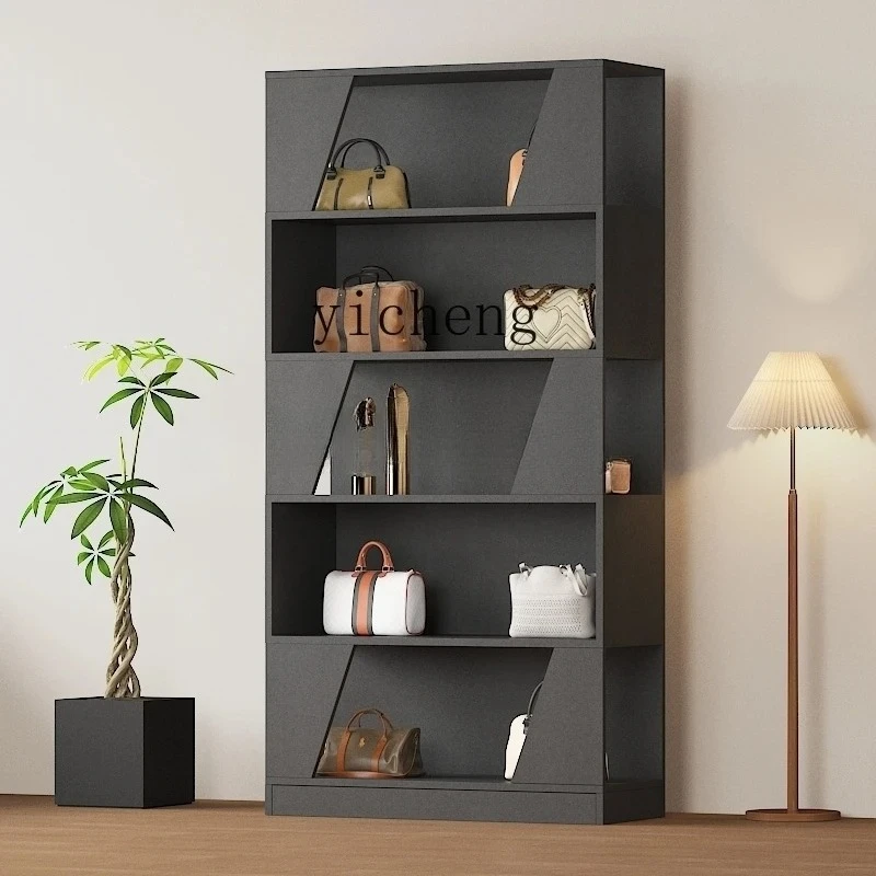 GZ-2  finishing storage cabinet door back door layered shelf solid wood bookcase porch shelf office cabinet
