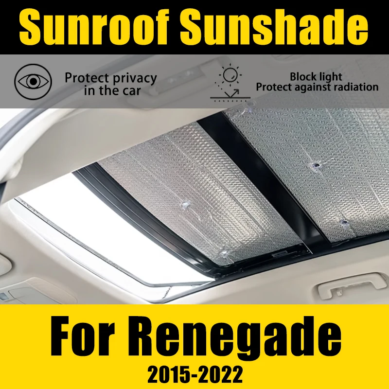 

2PCS Car Sunroof Sunshade For Jeep Renegade 2015~2022 2021 2020 2019 Roof Sunscreen Heat Insulation Windscreen Part Car Stickers