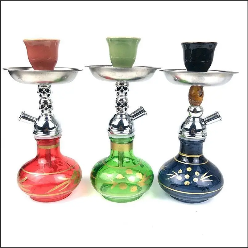 

Mini Hookah Arabic Hookah Cross-border Supply Bar Single Tube Glass Pipe Shisha Set