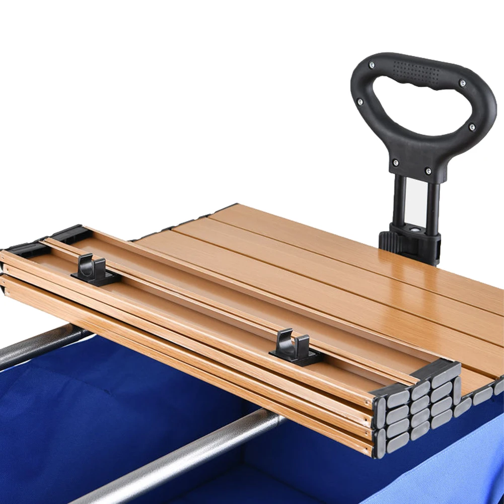Camping-Klappwagen-Tischplatte 55x120cm Schwarz Gelb Grün Grau für Outdoor-Gartenwagen Trolley-Aufsatzplatte Möbel – Detail 6