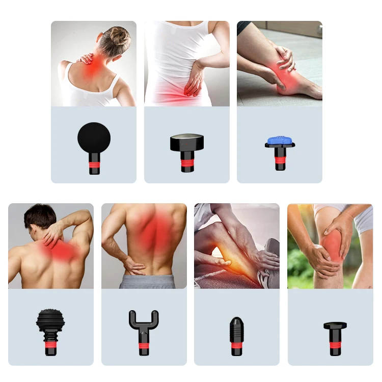 Quiet Rechargeable Wireless Percussive Therapy Deep Tissue Muscle Treatment Massage Gun Percussion Massager