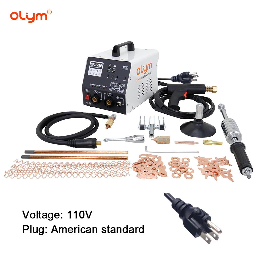 110V American Plug Auto Body Repair Equipment Steel Sheet Metal Dent Puller Machine Spot Welder For Vehicle Auto Repair Shop