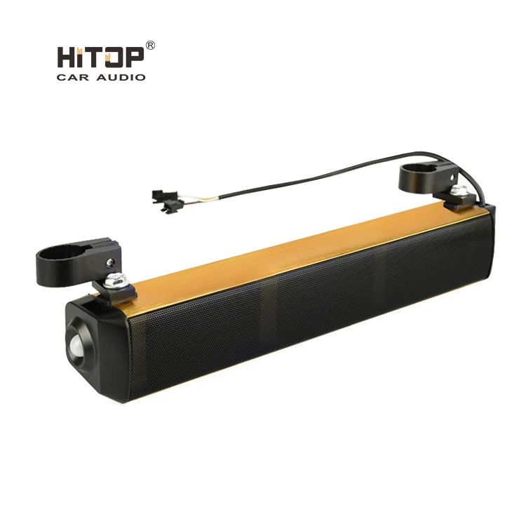 Motorcycle Audio System Bt Stereo Radio Mp3 Waterproof Speaker Speakers Usb Atv Fm Amplifier Aux Handlebar