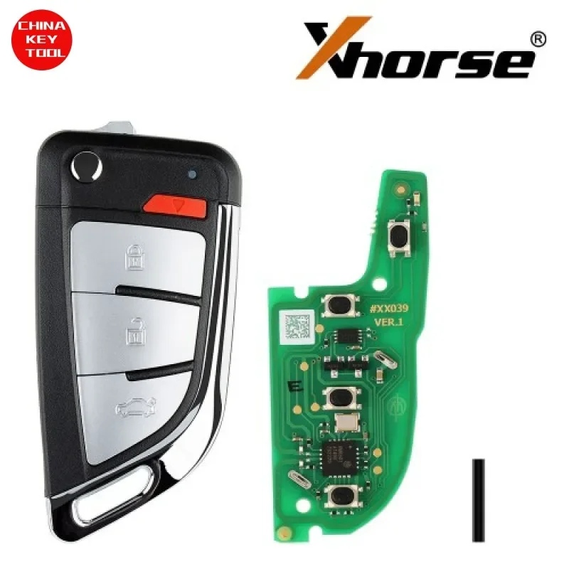 1PCS Xhorse XEKF20EN Super Remote Knife Flip 4 Buttons Built-in Super Chip for VVDI Tools