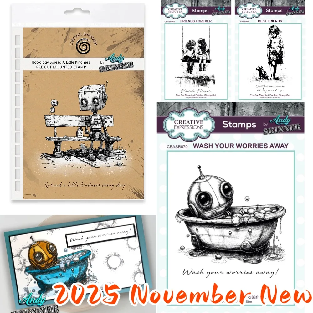 2025 New Stamps For DIY Scrapbooking Crafts Maker Photo Album Template Handmade Decoration Holding Bear Doll little boy Girl