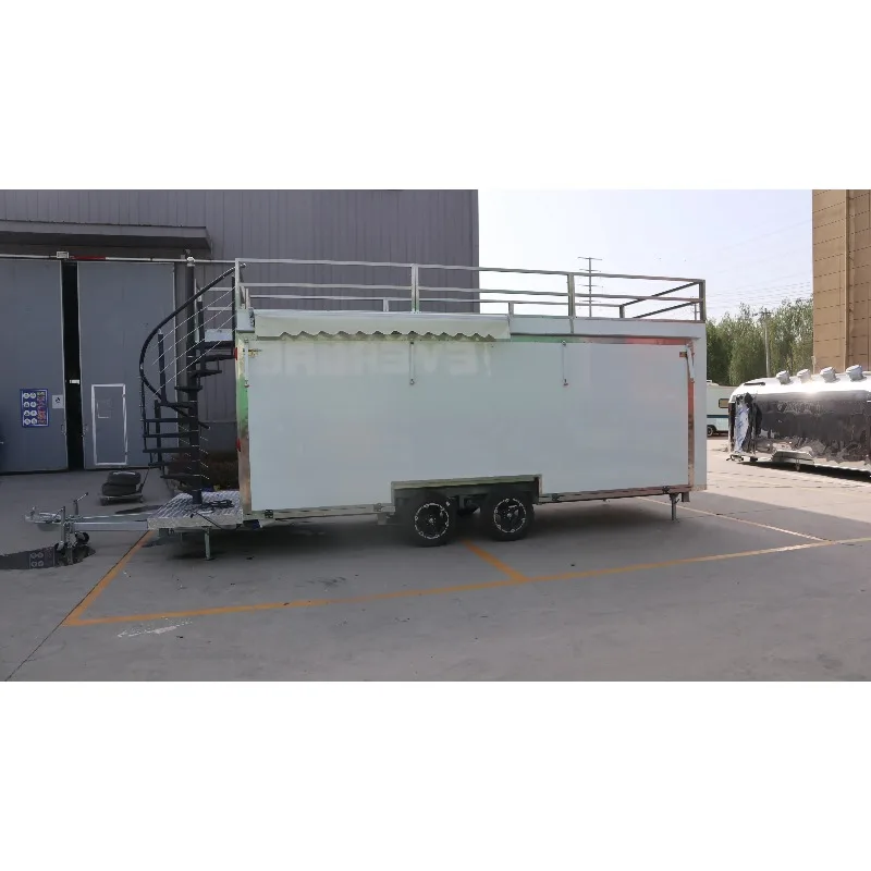 مقطورة طعام من الألومنيوم شديدة التحمل - مثالية للمناسبات الخارجية، مثالية كالمطبخ المحمول