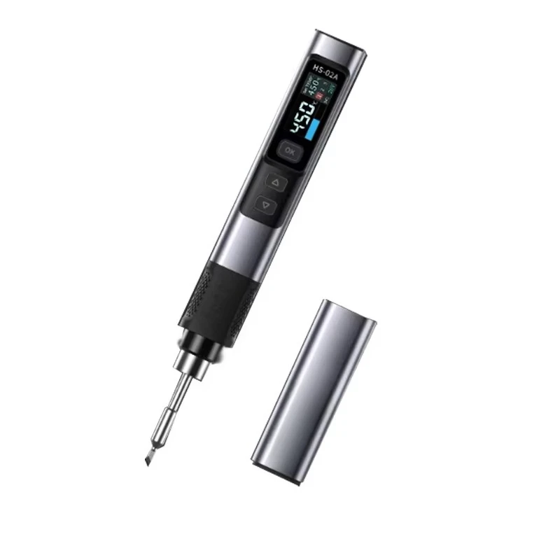 HS-02 Adjustable Temperature Soldering Iron DC 24V 100-450 ℃, 100W Portable Maintenance Tool