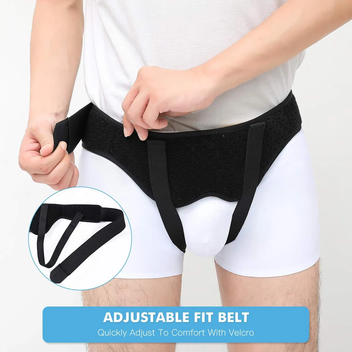 MuqiNush Herniengürtel Truss Single/Double Männer und Frauen Schmerzlinderung Erholungsgurt nach Einschnitt, Bauch- und Femurchirurgie – Detail 11