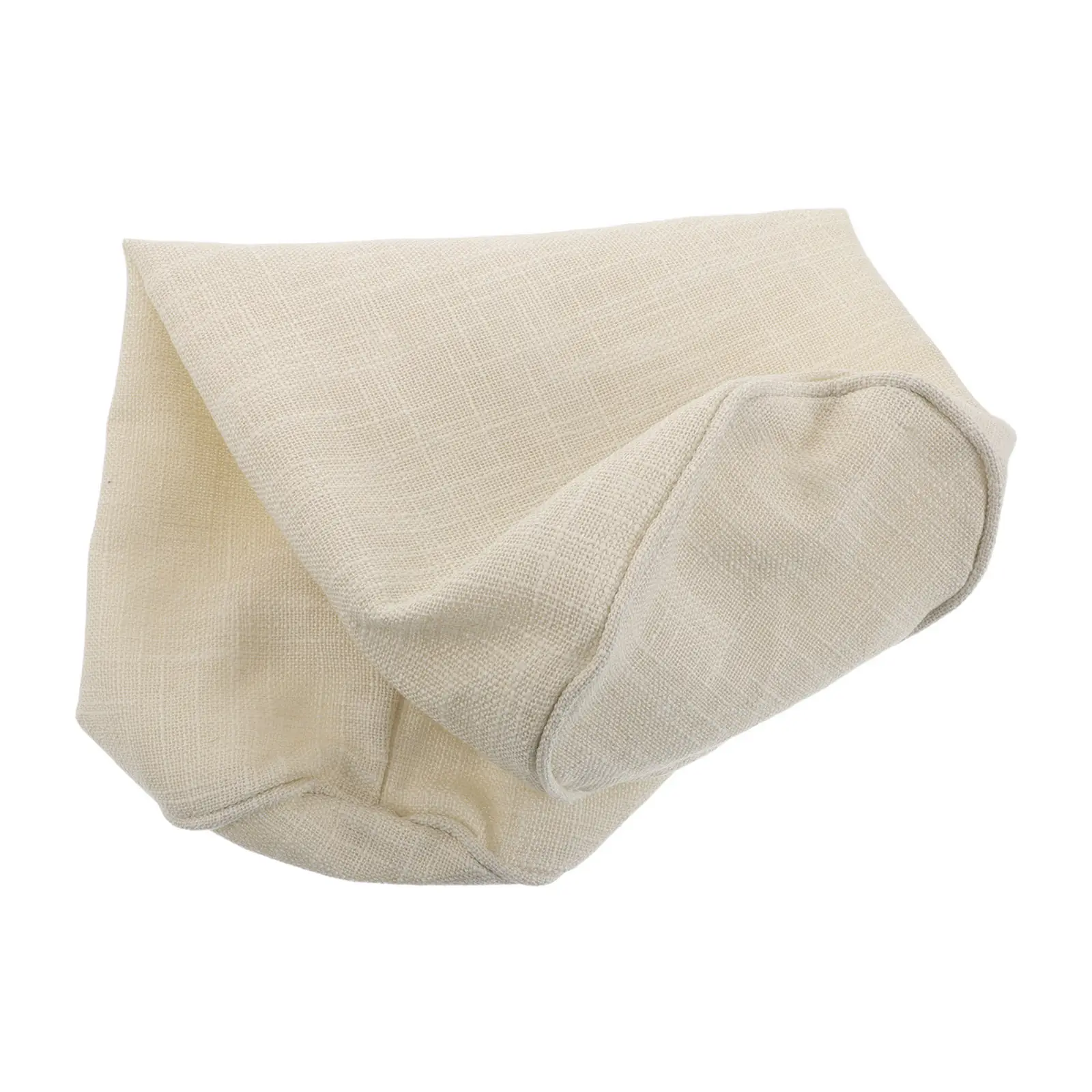 Cylinder Neck Pillow Case Beige 24x6 Inch Ergonomic Lumbar Support Travel Neck Roll Pillow Cushion Cover Cotton Linen