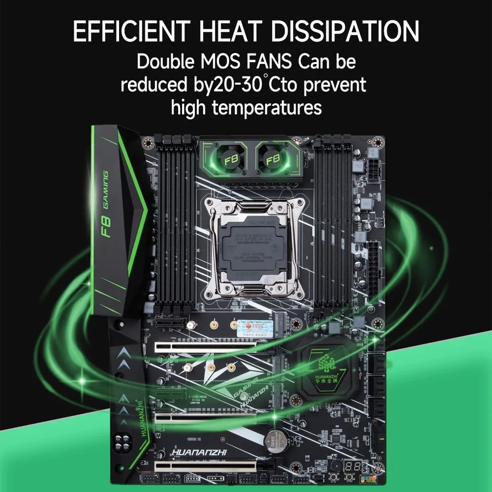 Материнская плата HUANANZHI X99 F8 LGA 2011-3 XEON X99 с комбинированным комплектом памяти Intel E5 2680 V4 с 2*16G DDR4 RECC NVME SATA