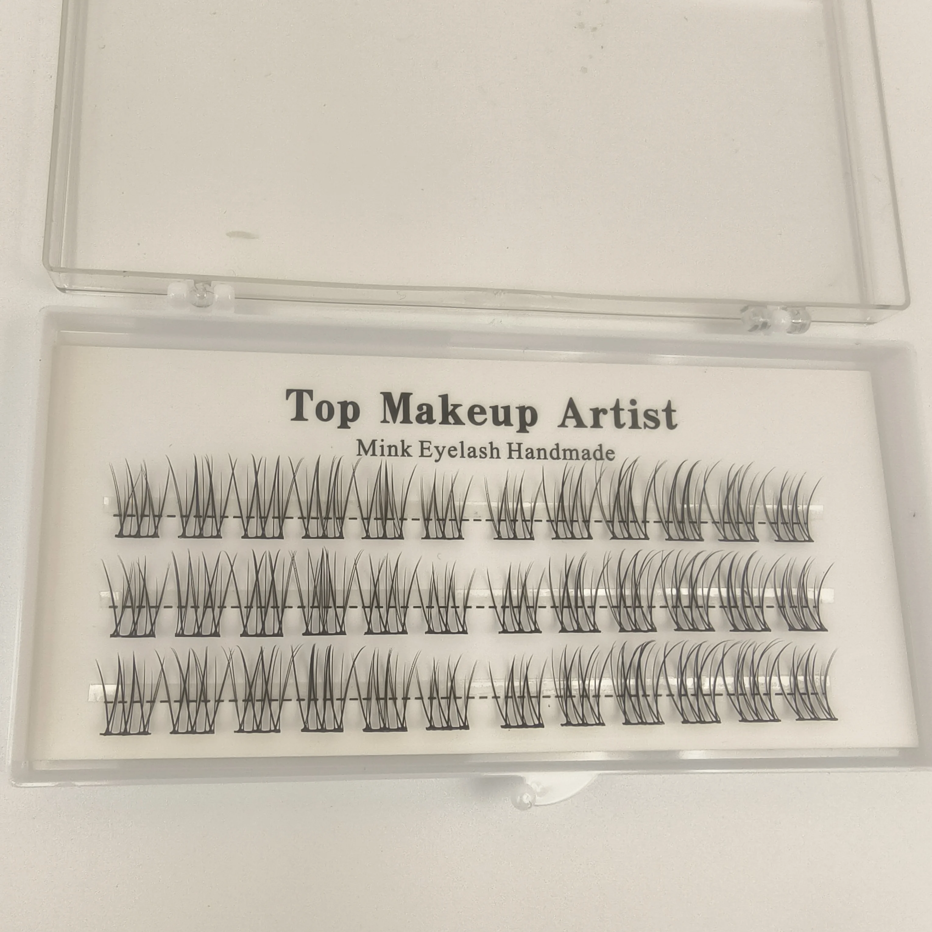 RB001 Handgefertigte Wimpernverlängerung, segmentierte falsche Wimpern, Cluster-Wimpernbündel, weiche Wimpernbänder, Make-up-Wimpern – Detail 2
