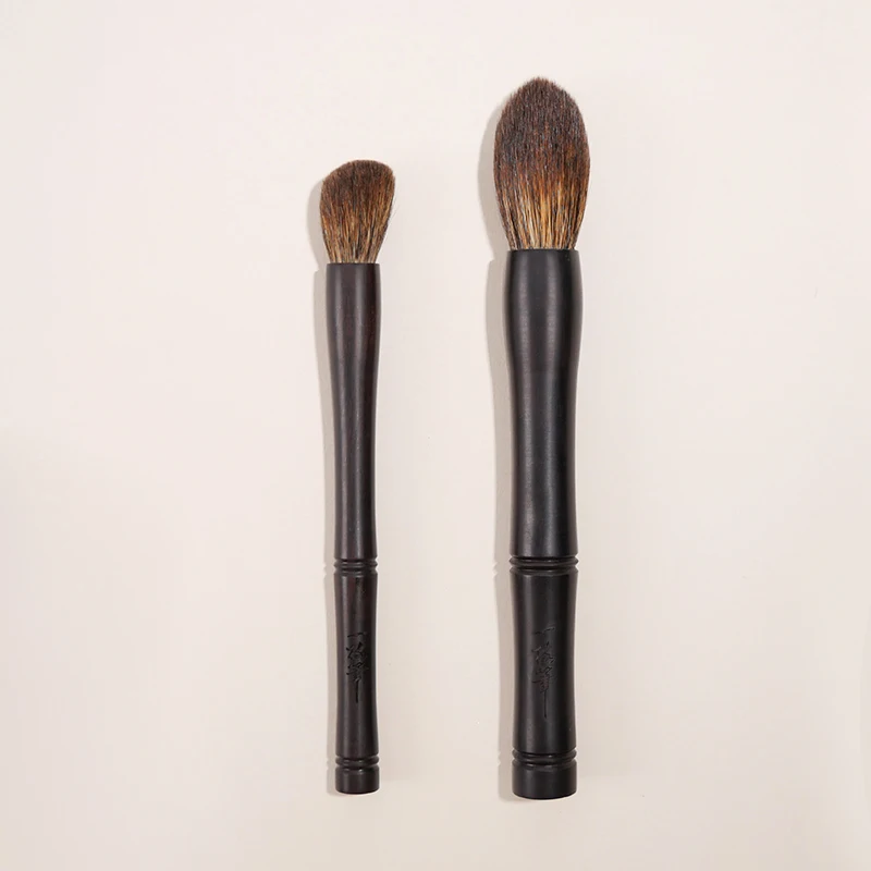 

YIZHIBI professional hand-made makeup brush red fox hair mixed with gray squirrel hair eye shadow brush facial brush combination