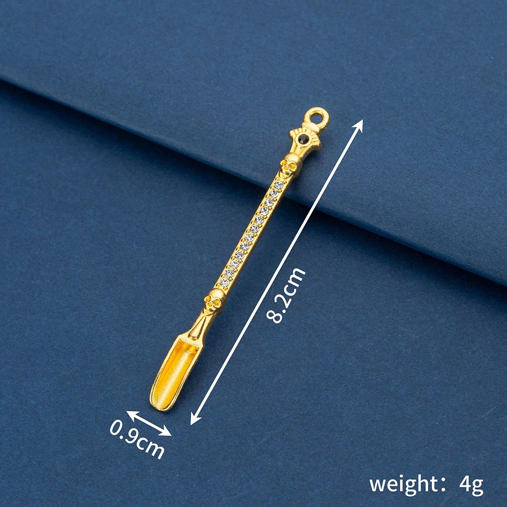 1/5/10Pcs Metal Small Spoon Tool With Mini Shovel for Powder Medicine Measurement Cigarette Accessories