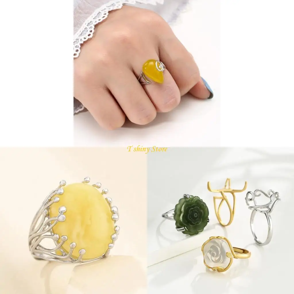 

N58F Customizable Brass Earring Bases Portable for Unique Studs Creation Home Accessory Decoration Daily Use Set of 2