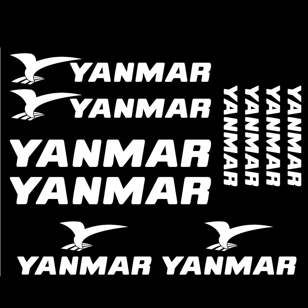 For Yanmar Sticker Motorboat engine boat mini bagger decals set vinyl