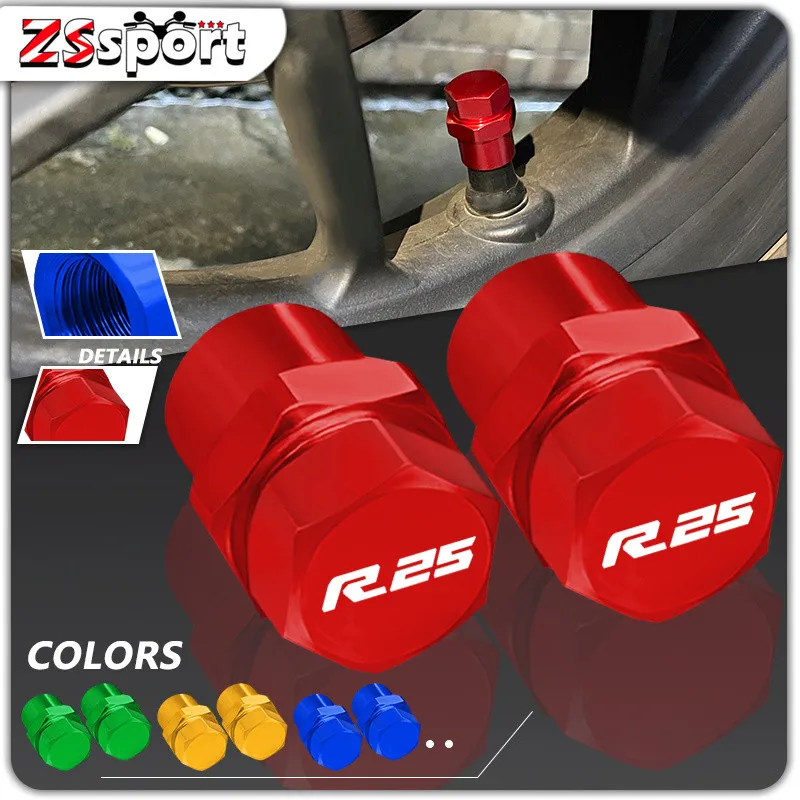 For YAMAHA YZF-R3 YZF-R25 Motorcycle Accessories CNC Aluminum Wheel Tire Valve Caps Airtight Covers yzf r3 r25