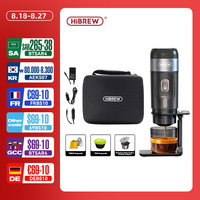 HiBREW Portable Coffee Machine for Car & Home,DC12V Expresso Coffee Maker Fit Nexpresso Dolce Pod Capsule Coffee Powder H4A