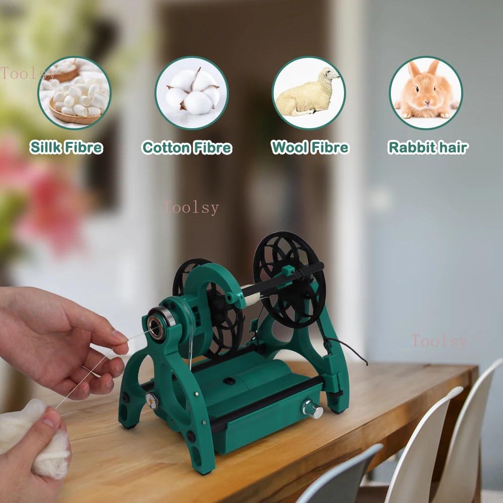 ماكينة لف الغزل الأوتوماتيكية، دوارة غزل الصوف المصنوعة يدويًا، سهلة الاستخدام، متعددة الاستخدامات وعملية وقوية، عجلة غزل كهربائية صغيرة
