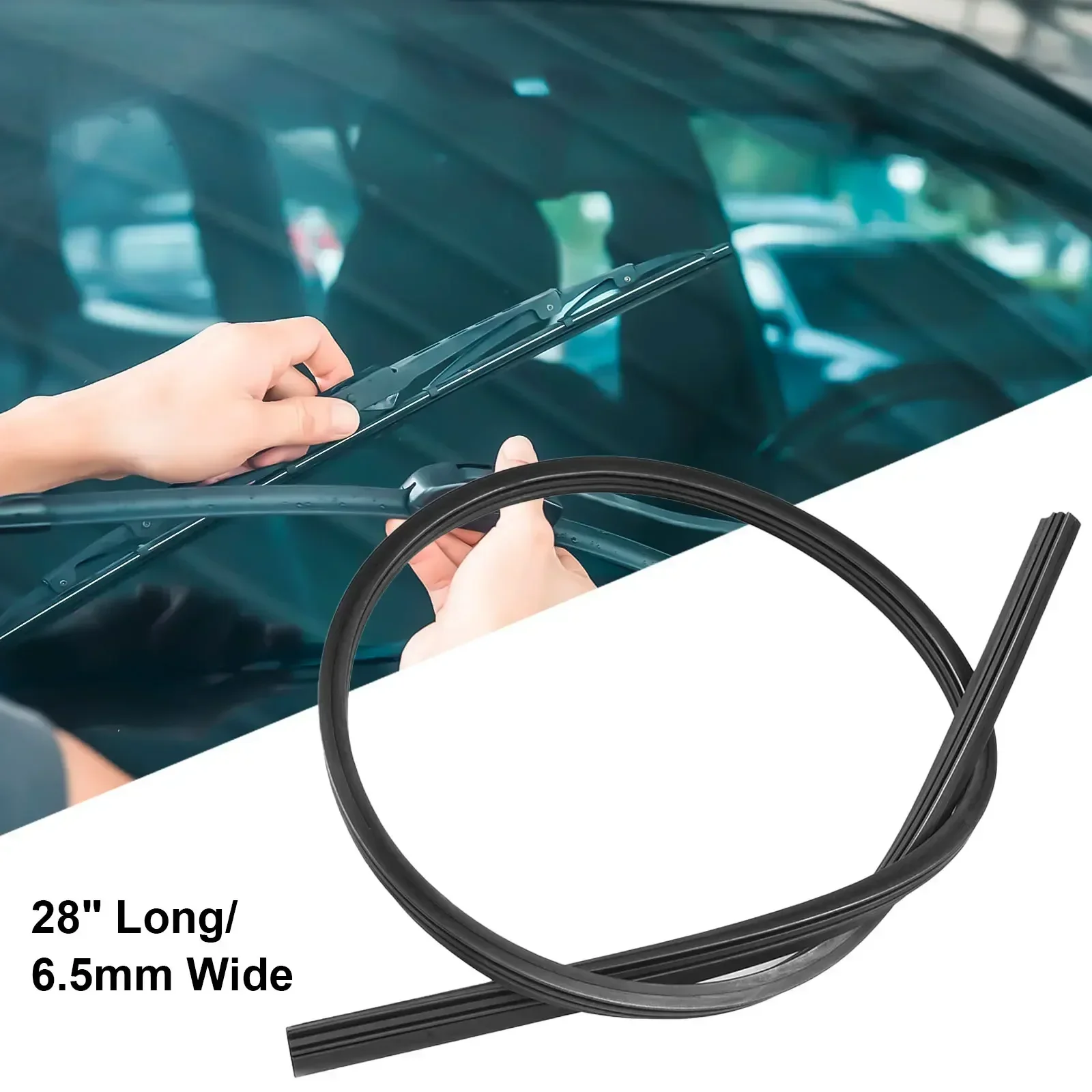 Car Wiper Blade Refill Strip Vehicle Rubber Wiper Blade Refill Car Wiper Blade Elastic Windscreen Wipers Insert Rubber Strip