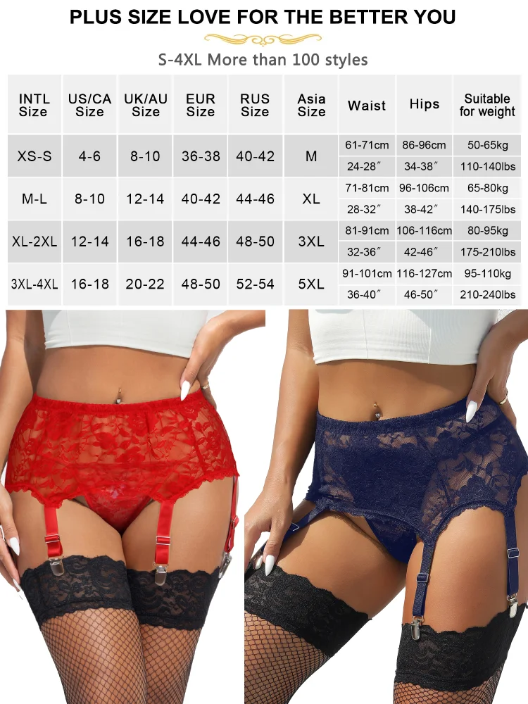 Comeondear Ultra-thin Lace Suspenders Women High Elastic Garter Plus Size Waist Belts Bride Mesh Lingerie Sexy Wedding Underwear