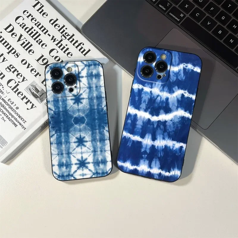 Чехол Tie-dye для телефона IPhone 15 14 13 11 12 Pro 8 7 Plus X 13 Pro MAX XR XS MINI SE 2020 15 Promax 15 pro, черные чехлы